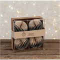 Box of 4 FSC Paper Baubles - Green/Cream alternative image