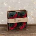 Box of 4 FSC Paper Baubles - Red/Green alternative image