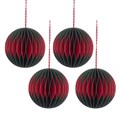 Box of 4 FSC Paper Baubles - Red/Green alternative image