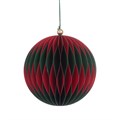 FSC Large Paper Bauble Decoration - Red/Green alternative image