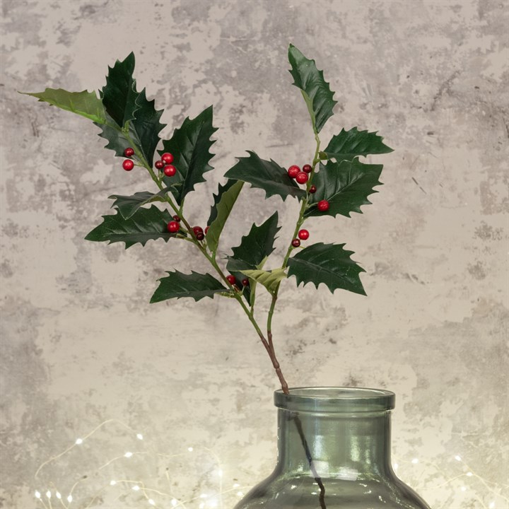 Faux Holly Stem