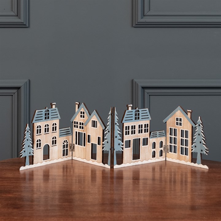 Wooden Folding House Scene Decoration