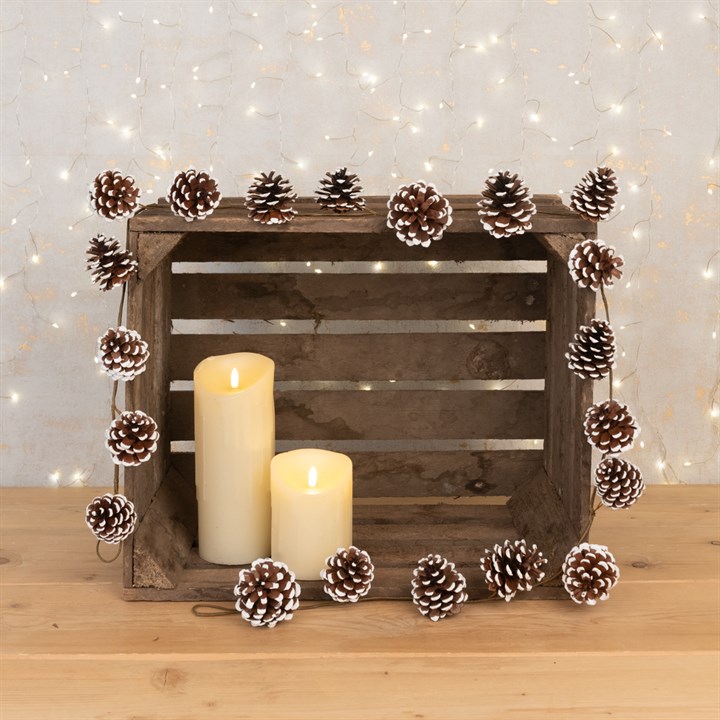 Snowy Pine Cone Garland