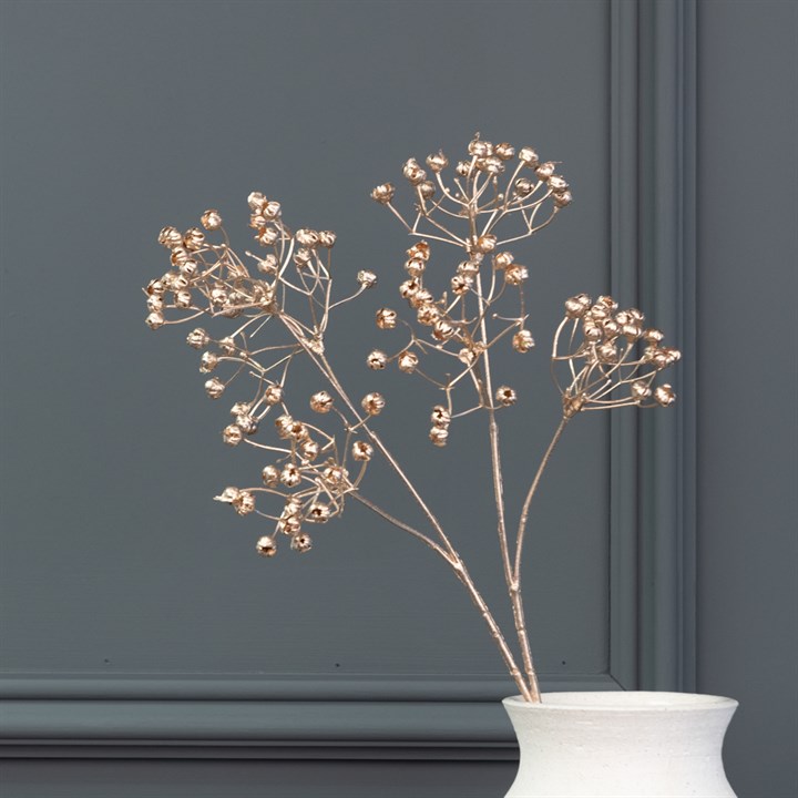 Metallic Gypsophila Spray - Champagne