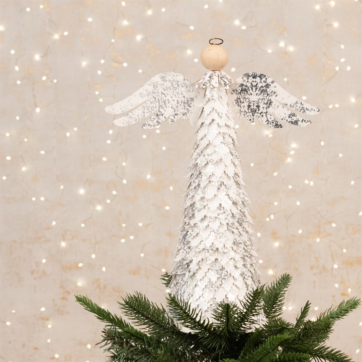 FSC Paper Angel Tree Topper - White/Silver