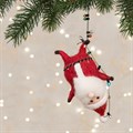 Felt Santa Hanging From Lights Decoration