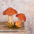 Rattan Autumn Toadstool Decorations