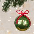 Glass Alice Mistletoe Bauble - Green