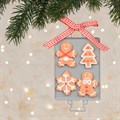 Gingerbread On Baking Tray Hanging Decoration