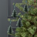 Box of 4 Hanging FSC Paper Trees - Sage