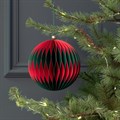 FSC Large Paper Bauble Decoration - Red/Green